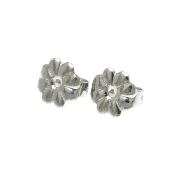 Tiffany Bean No Stone Silver 925 Stud Earrings Silver - Picture 11 of 11